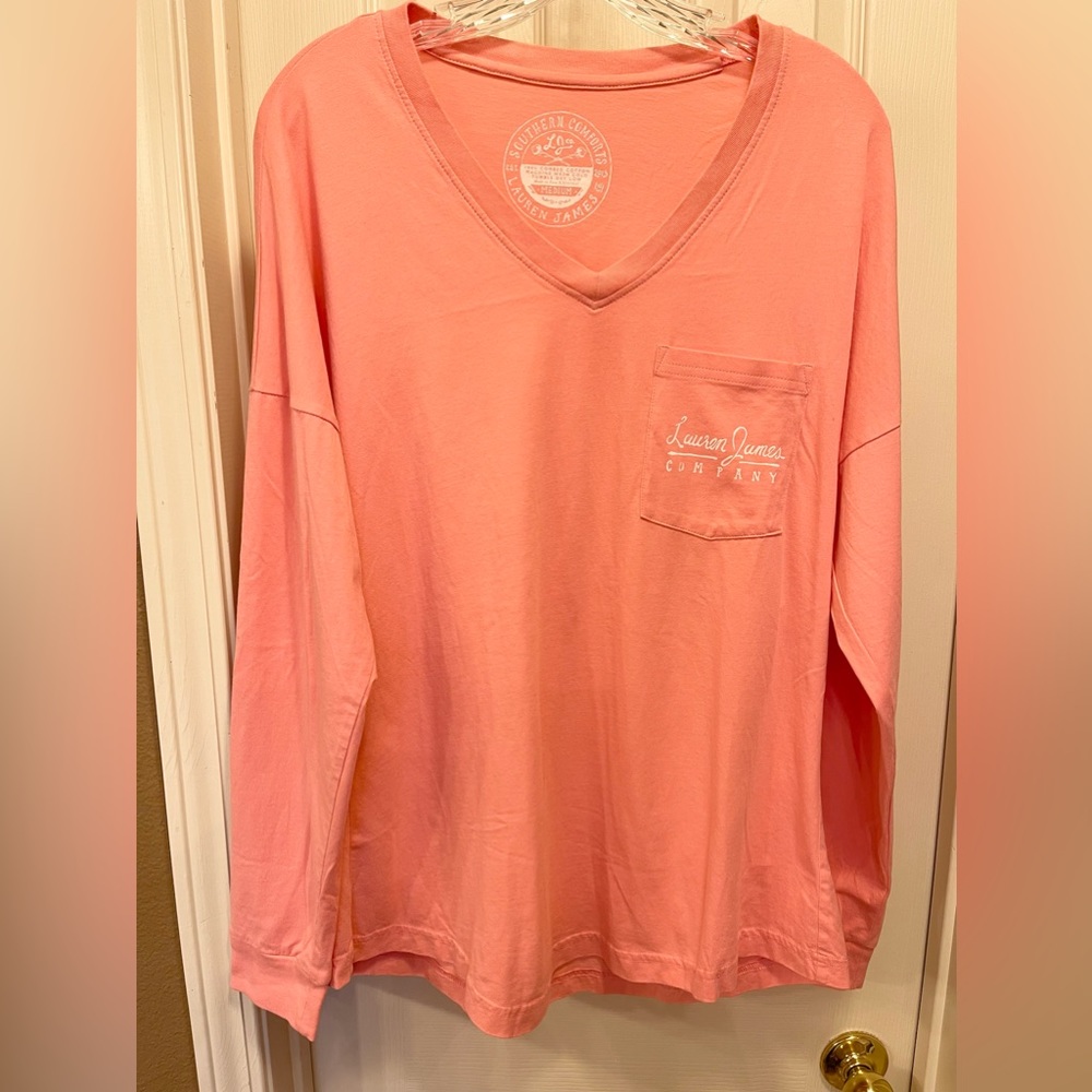 Lauren James Long Sleeve V Neck Tee